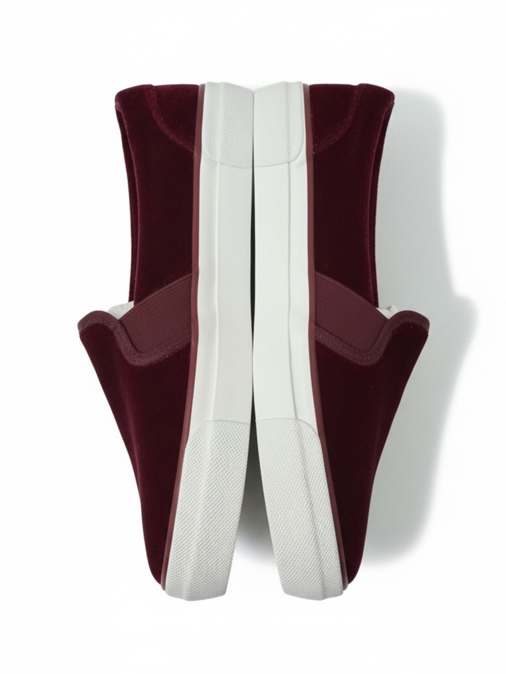 Mix No. 6 GILLEY Plush Velvet Slip-On Sneakers in Bordeaux - Picture 5 of 8
